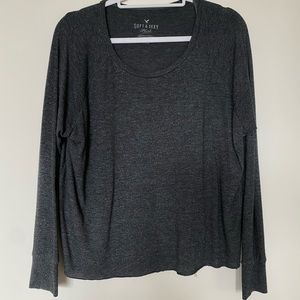 American Eagle Soft & Sexy Plush Sweater- Gray M